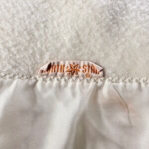North Star Baby Blanket Satin Trim Ivory Thermal Crib 39x54 Soft USA